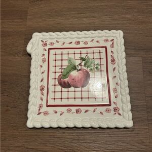 Pfaltzgraff ‘Delicious’ Ceramic Trivet with Apple Design